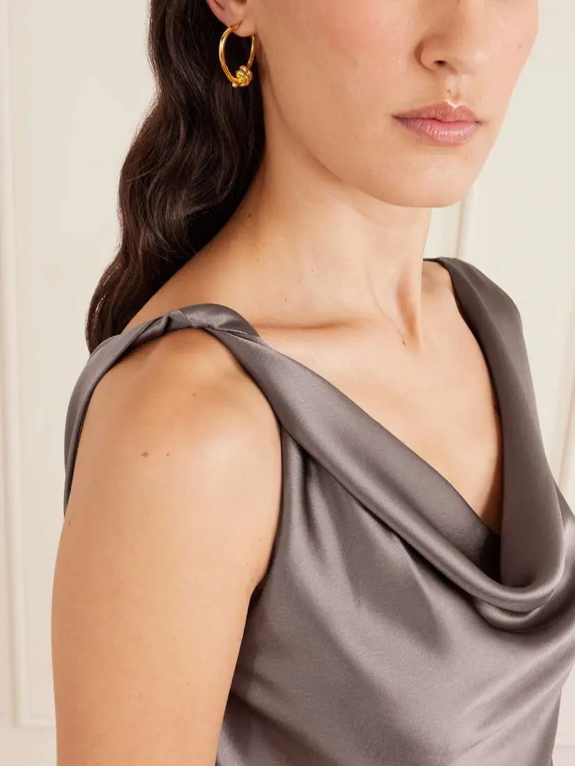 LESET Barb Draped Satin Blouse | Thumbnail 5 LESET Barb Draped Satin Blouse | Thumbnail 5