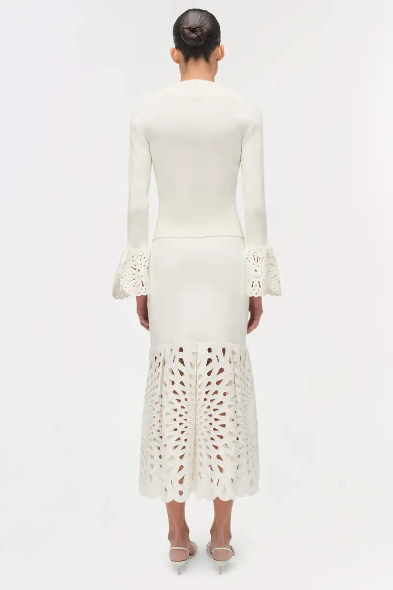 Simkhai Eveletta Embroidered Knit Midi Skirt | Thumbnail 6