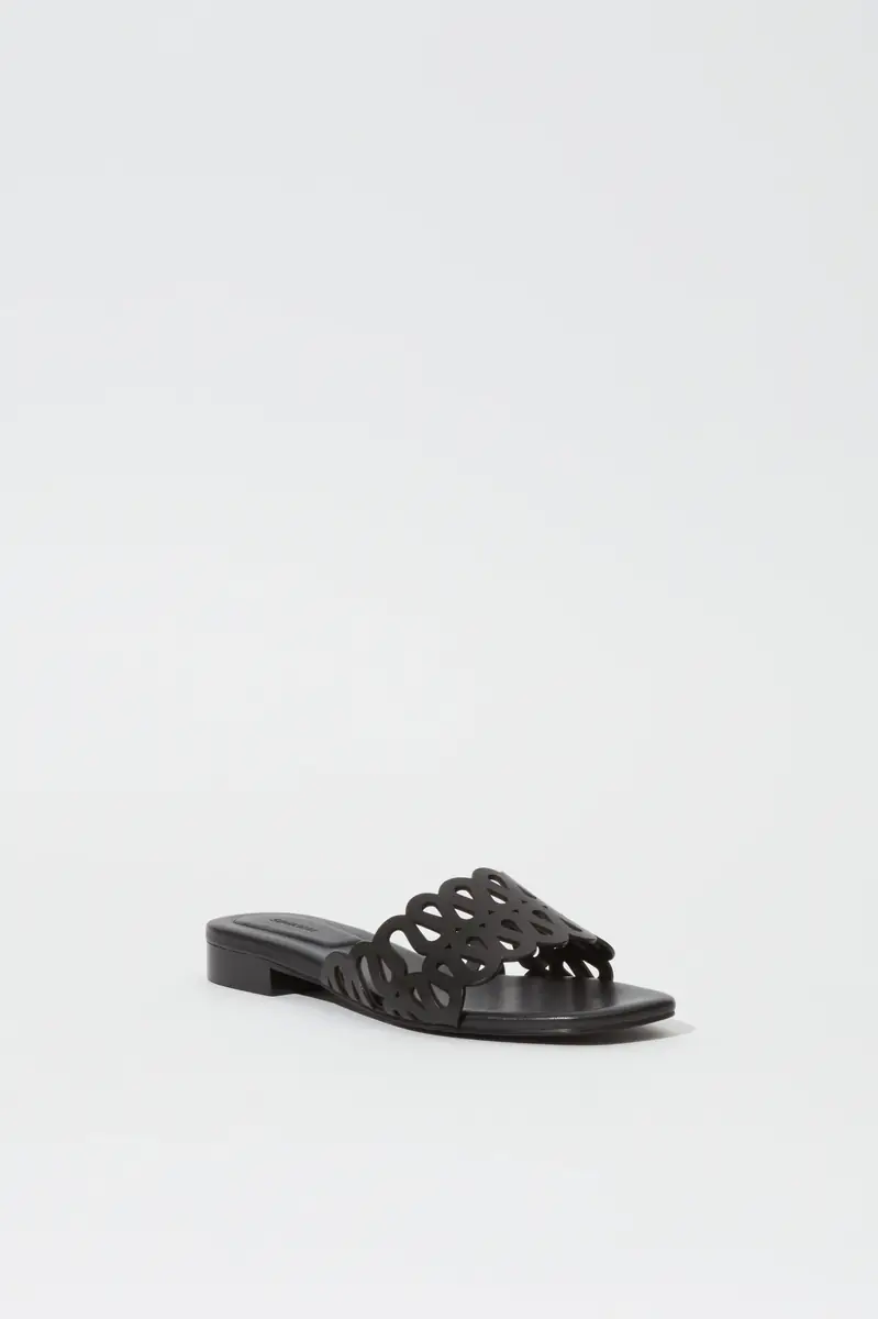 Simkhai Mccall Laser Cut Leather Flat Slide | Thumbnail 2 Simkhai Mccall Laser Cut Leather Flat Slide | Thumbnail 2