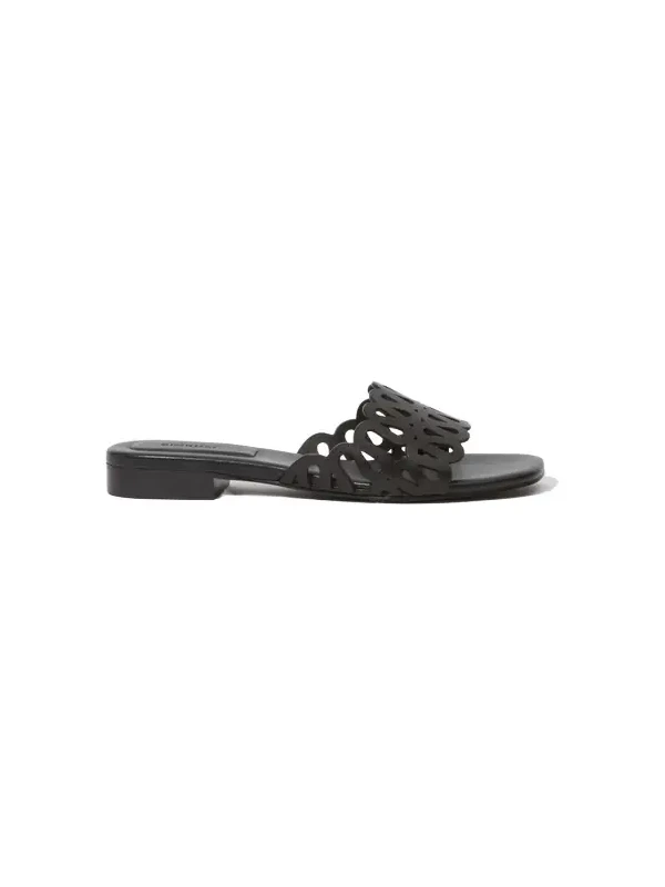 Mccall Laser Cut Leather Flat Slide