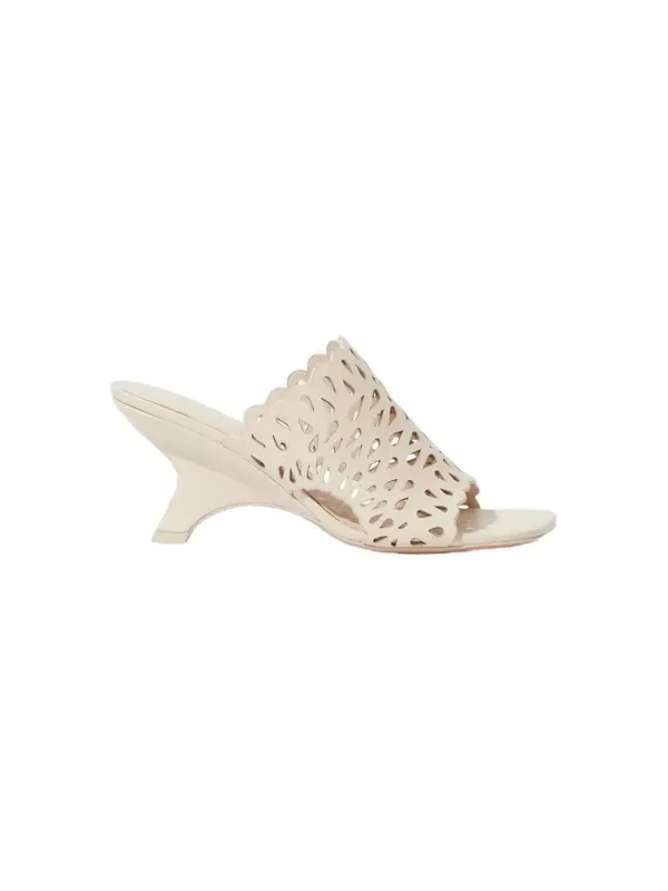 Shadow Mule Laser Cut Leather Sandal