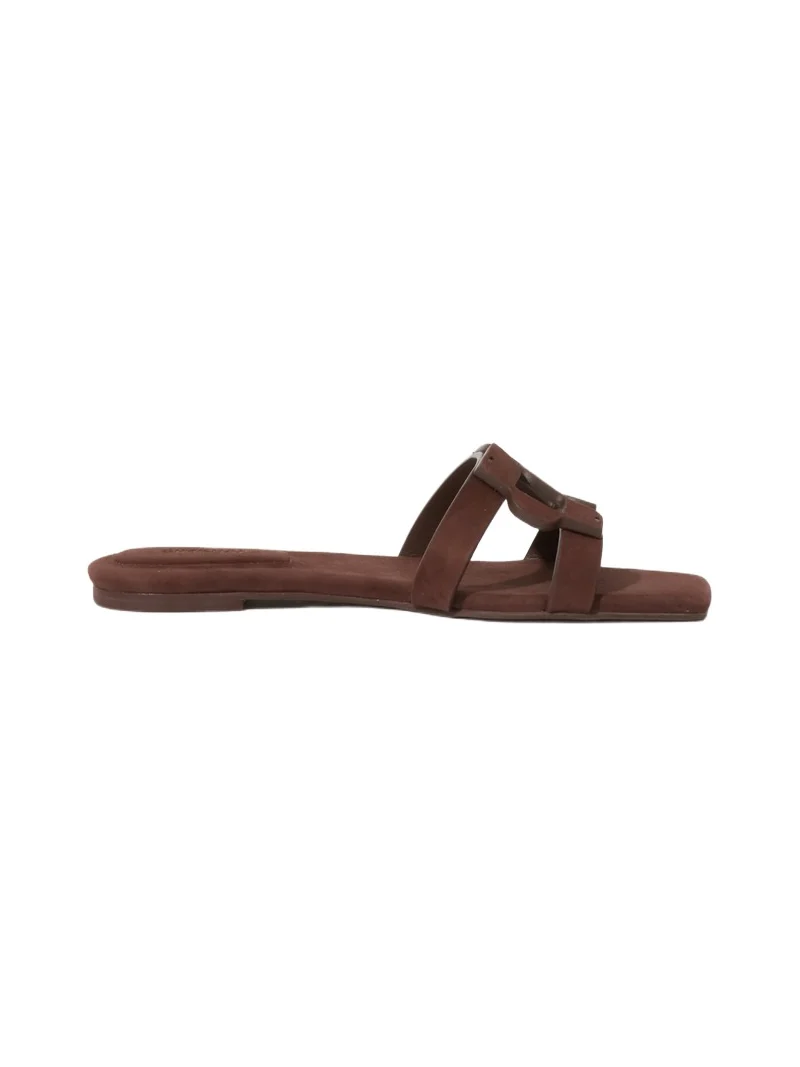 Simkhai Simkhai Monogram Suede Flat Slide
