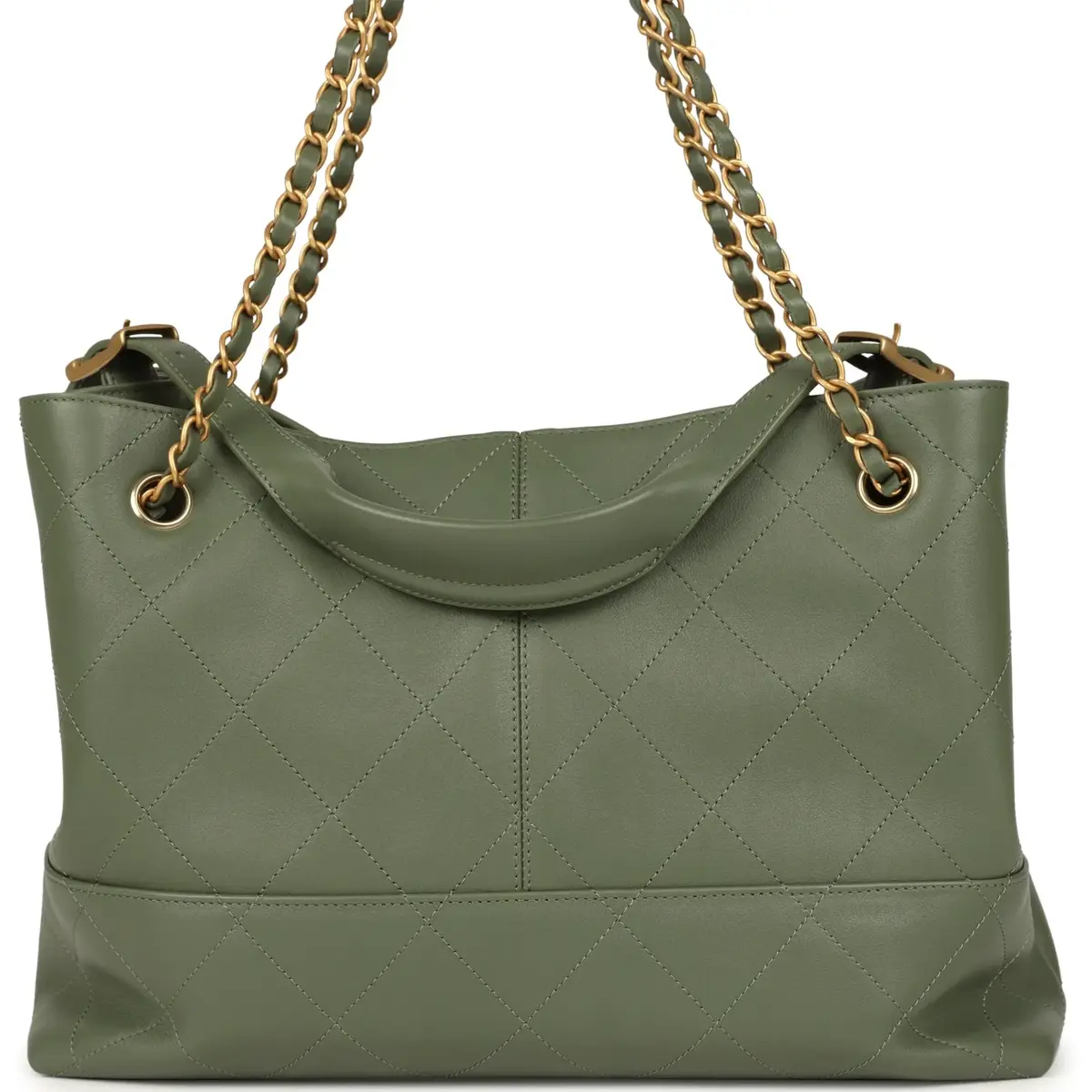 Chanel Chanel Small Coco Hobo Bag Khaki Calfskin Antique Gold Hardware | Thumbnail 4
