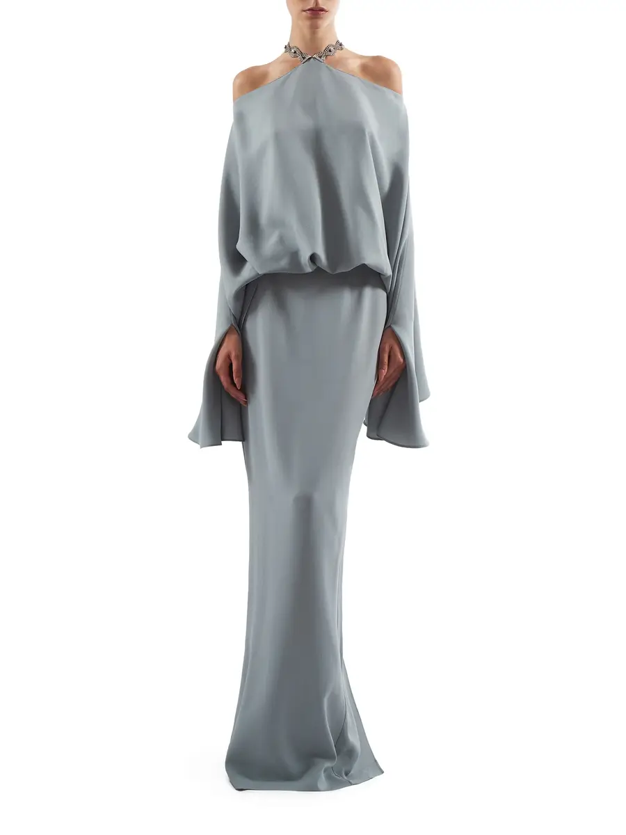 Taller Marmo Cyclades Crystal Cold Shoulder Dress | Thumbnail 2 Taller Marmo Cyclades Crystal Cold Shoulder Dress | Thumbnail 2