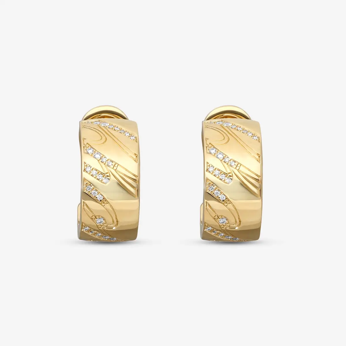 Chopard Chopard Chopardissimo 18K Yellow Gold Diamond Hoop Earrings by The Solist | Thumbnail 2 Chopard Chopard Chopardissimo 18K Yellow Gold Diamond Hoop Earrings by The Solist | Thumbnail 2