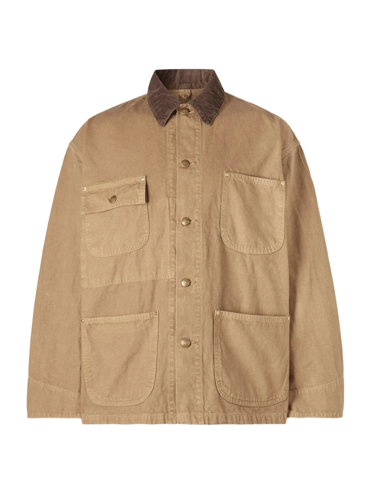 OrSlow Corduroy-Trimmed Cotton-Canvas Jacket - Men