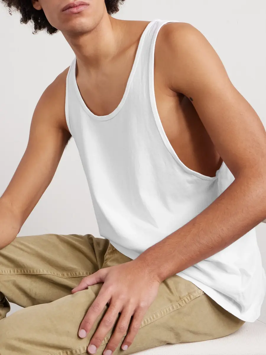 Les Tien Lightweight Combed Cotton-Jersey Tank Top - Men | Thumbnail 3