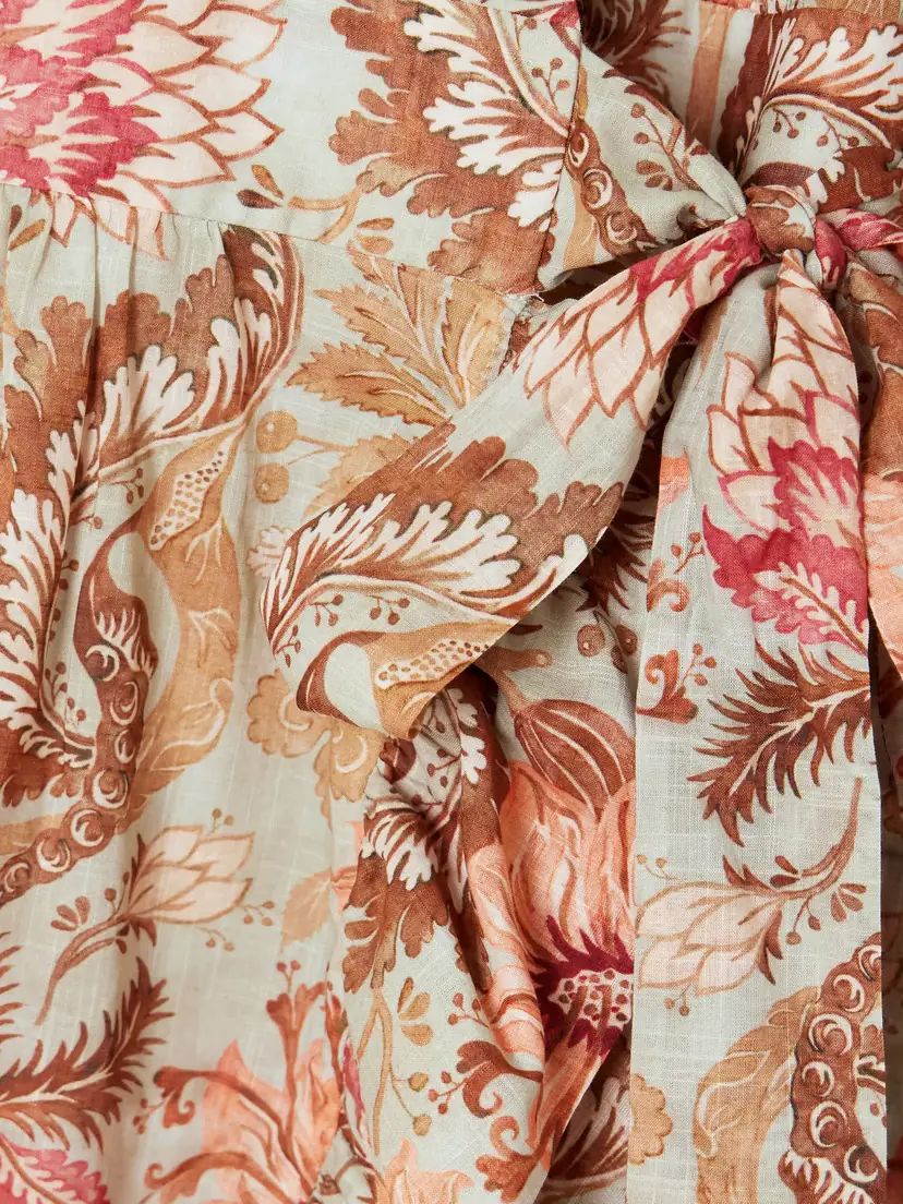 Zimmermann Daylight Ruffled Printed Cotton Mini Wrap Dress | Thumbnail 4