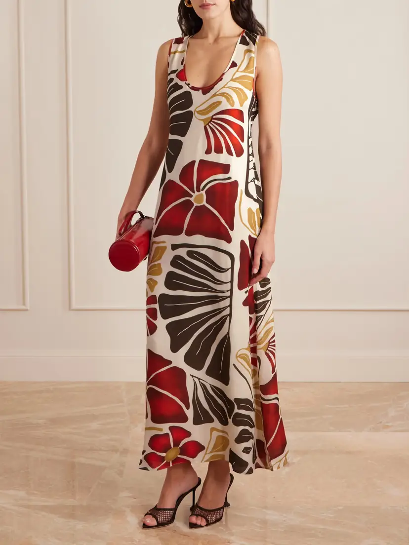 SIR. Julietta Printed Twill Maxi Dress | Thumbnail 2