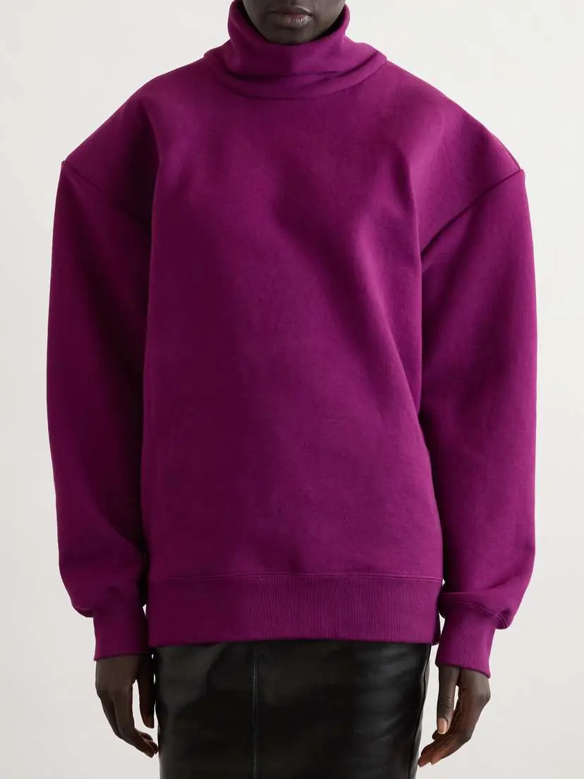 Saint Laurent Cotton-jersey Turtleneck Sweatshirt | Thumbnail 3