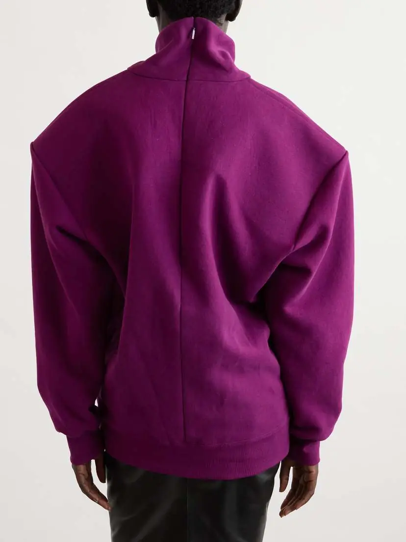 Saint Laurent Cotton-jersey Turtleneck Sweatshirt | Thumbnail 4