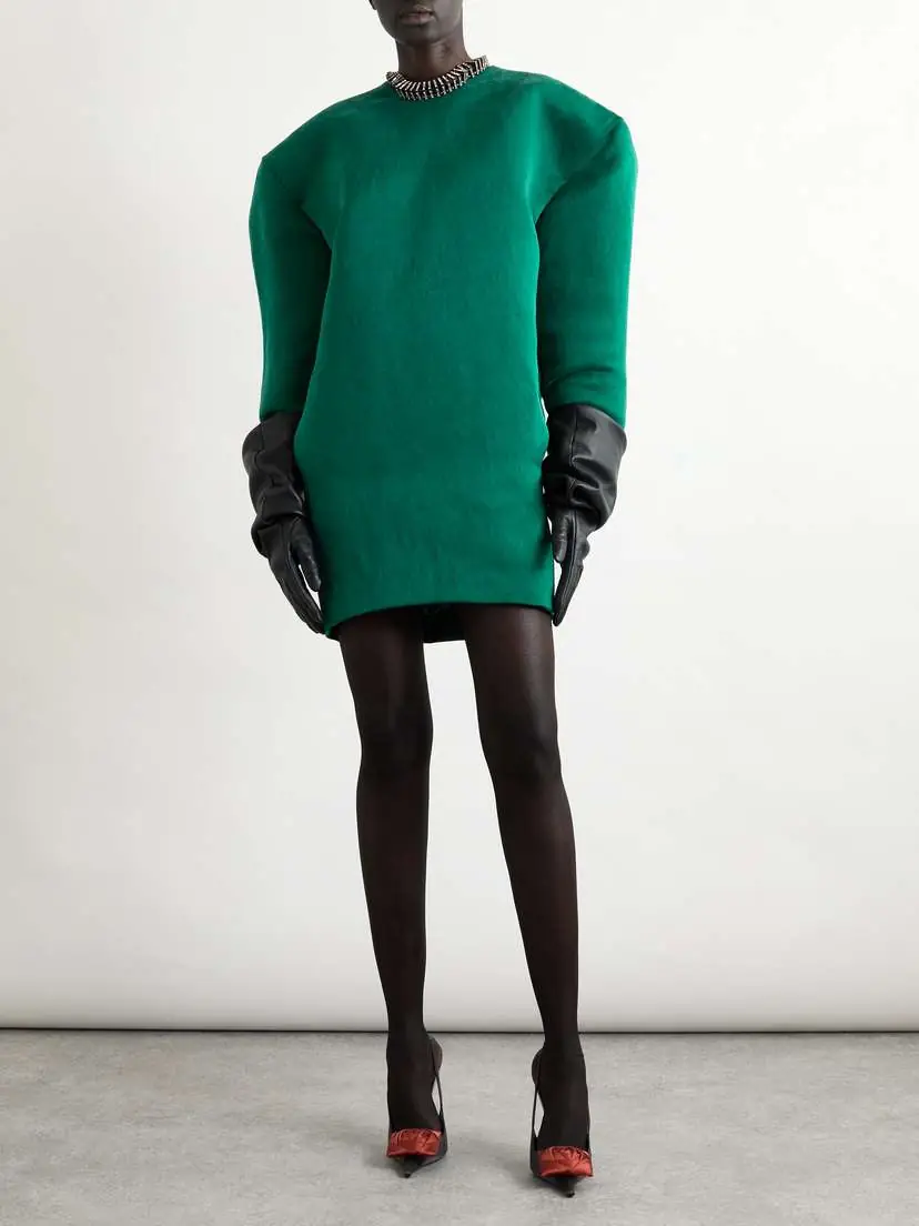 Saint Laurent Silk Mini Dress | Thumbnail 2 Saint Laurent Silk Mini Dress | Thumbnail 2