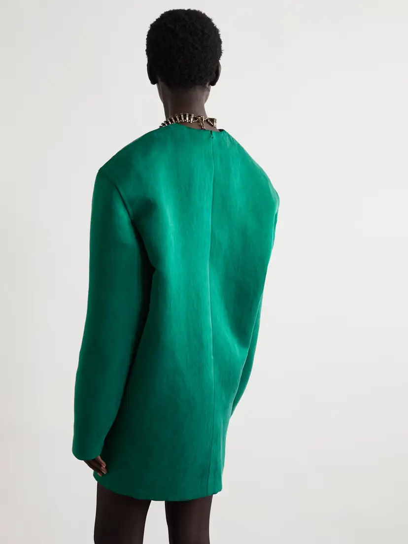 Saint Laurent Silk Mini Dress | Thumbnail 4 Saint Laurent Silk Mini Dress | Thumbnail 4