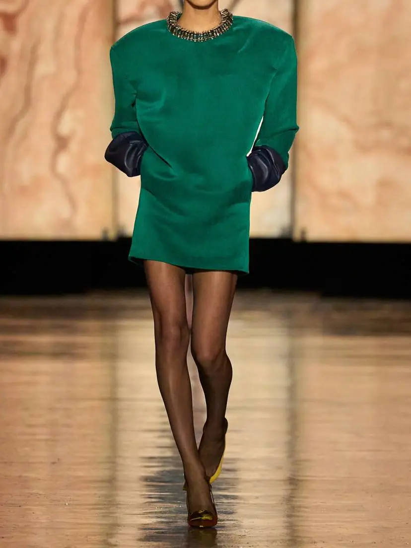 Saint Laurent Silk Mini Dress | Thumbnail 5 Saint Laurent Silk Mini Dress | Thumbnail 5