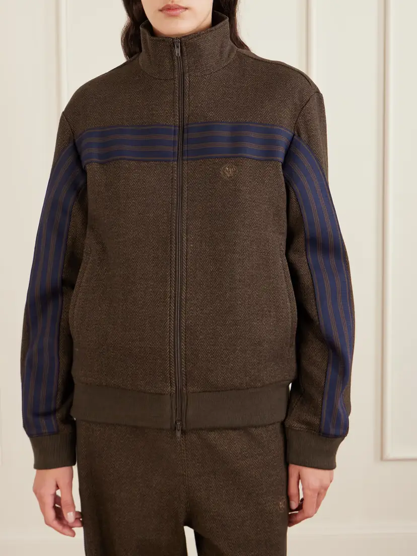Aimé Leon Dore Striped Herringbone Wool And Cotton-blend Track Jacket | Thumbnail 3 Aimé Leon Dore Striped Herringbone Wool And Cotton-blend Track Jacket | Thumbnail 3
