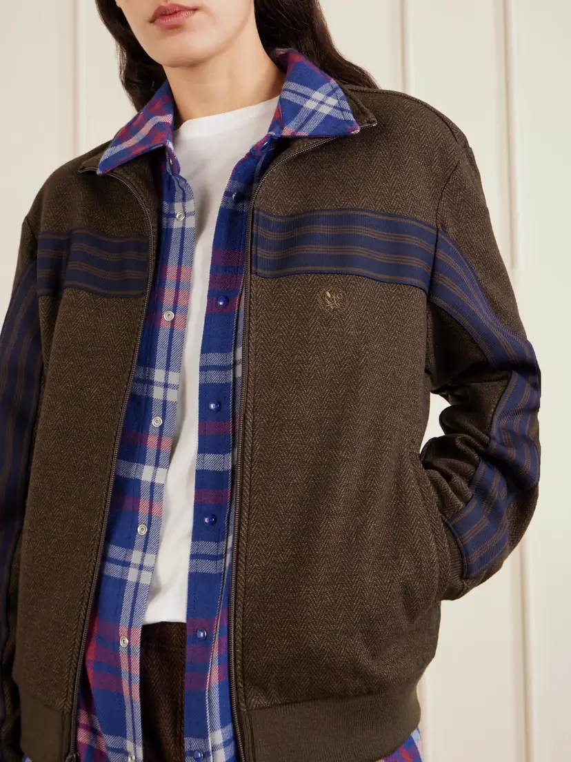 Aimé Leon Dore Striped Herringbone Wool And Cotton-blend Track Jacket | Thumbnail 5 Aimé Leon Dore Striped Herringbone Wool And Cotton-blend Track Jacket | Thumbnail 5