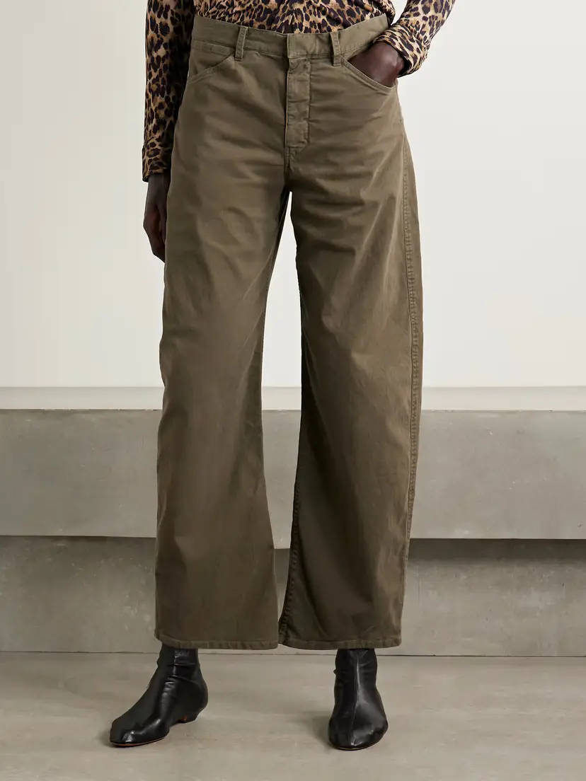 Nili Lotan Tribeca Brushed Cotton-blend Twill Barrel-leg Pants | Thumbnail 3 Nili Lotan Tribeca Brushed Cotton-blend Twill Barrel-leg Pants | Thumbnail 3
