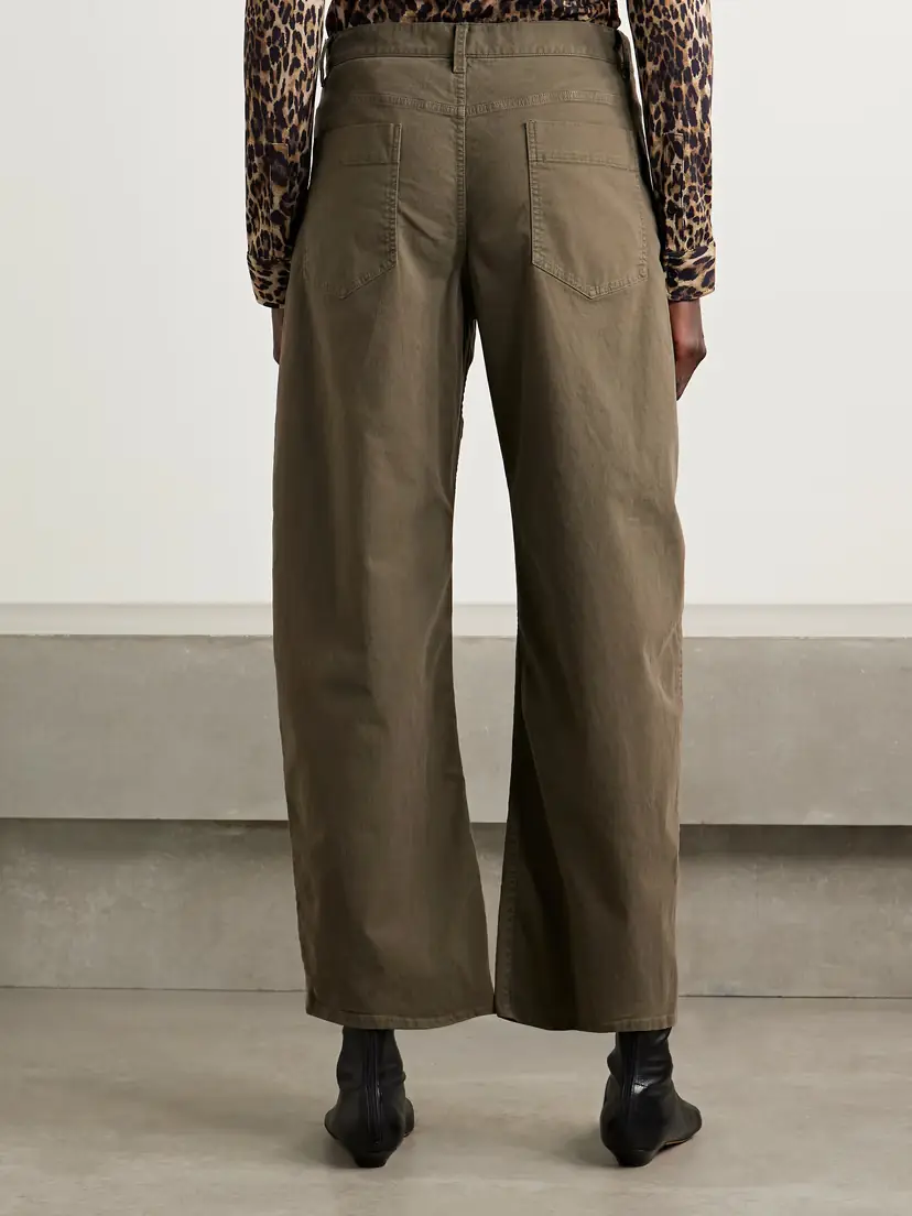Nili Lotan Tribeca Brushed Cotton-blend Twill Barrel-leg Pants | Thumbnail 4 Nili Lotan Tribeca Brushed Cotton-blend Twill Barrel-leg Pants | Thumbnail 4