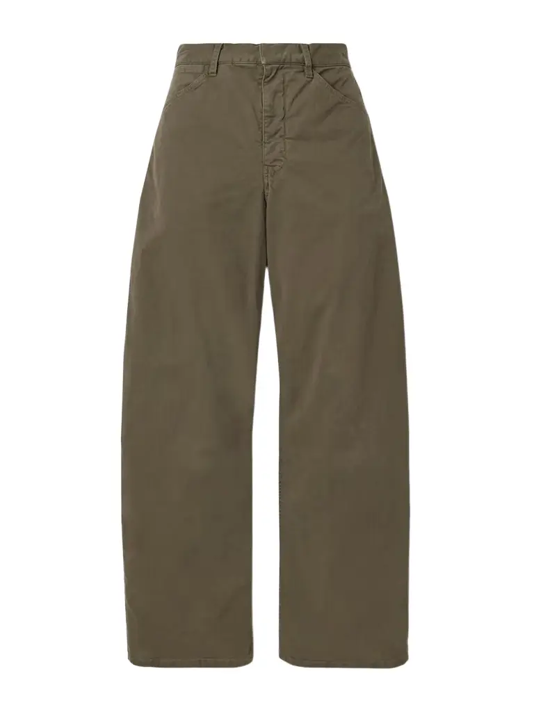 Tribeca Brushed Cotton-blend Twill Barrel-leg Pants Tribeca Brushed Cotton-blend Twill Barrel-leg Pants