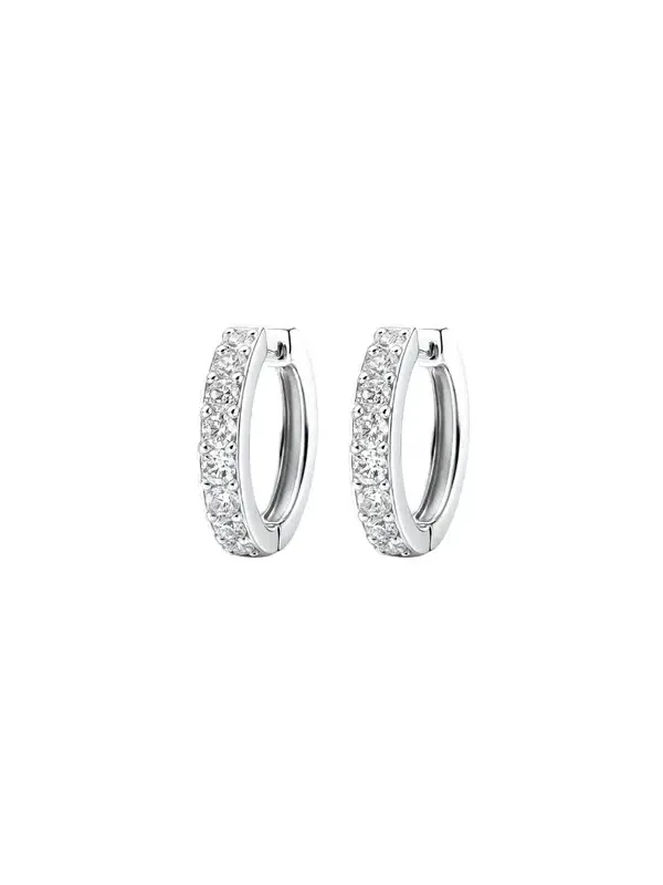 0.50ct Diamond 14k White Gold Hoops