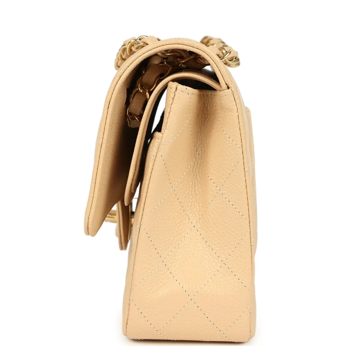 Chanel Chanel Medium Classic Double Flap Beige Caviar Gold Hardware | Thumbnail 3 Chanel Chanel Medium Classic Double Flap Beige Caviar Gold Hardware | Thumbnail 3