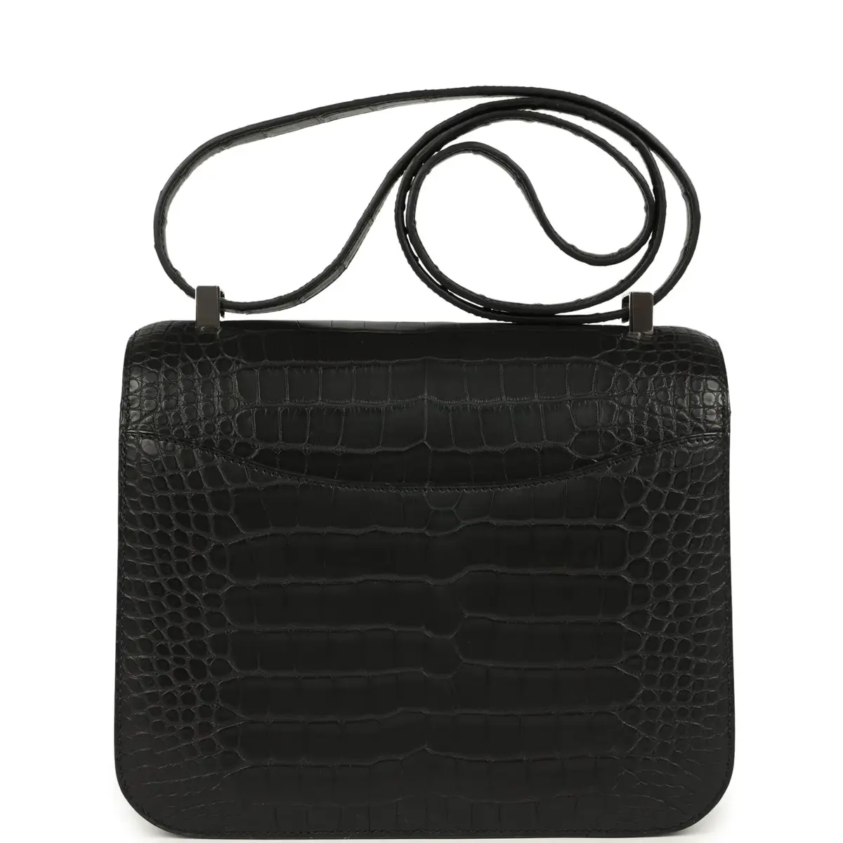 HERMÈS Hermes Constance 24 Black Matte Alligator and Ombre Lizard Marquette Palladium Hardware | Thumbnail 4 HERMÈS Hermes Constance 24 Black Matte Alligator and Ombre Lizard Marquette Palladium Hardware | Thumbnail 4