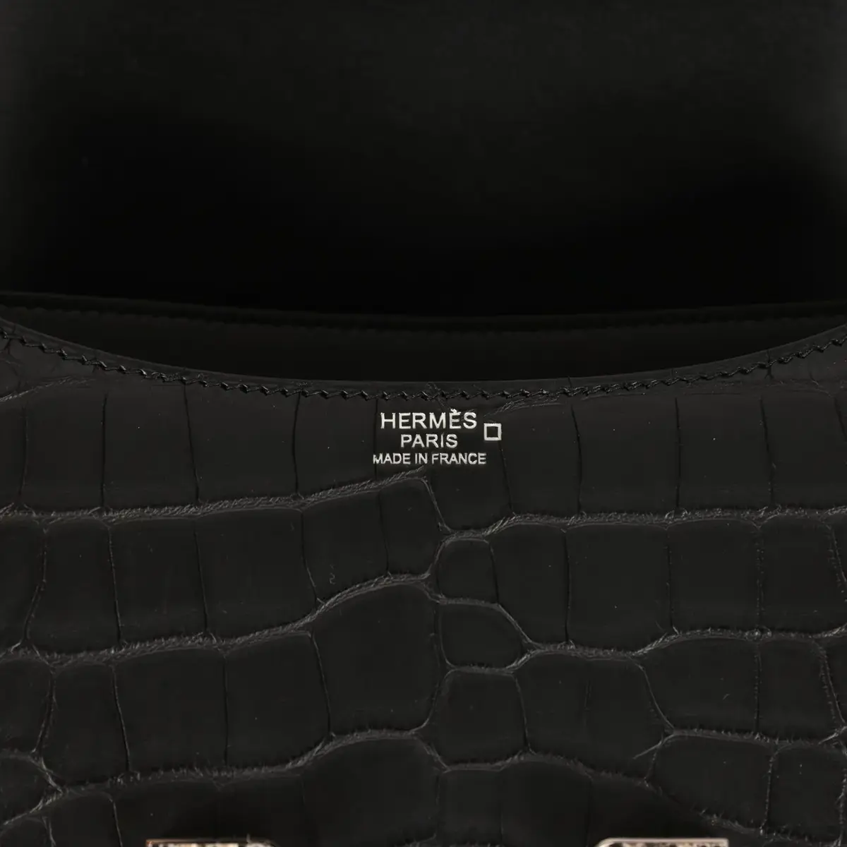 HERMÈS Hermes Constance 24 Black Matte Alligator and Ombre Lizard Marquette Palladium Hardware | Thumbnail 8 HERMÈS Hermes Constance 24 Black Matte Alligator and Ombre Lizard Marquette Palladium Hardware | Thumbnail 8