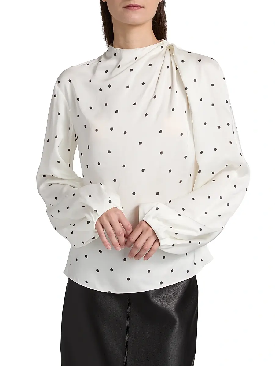A.L.C. A. L.C. Women's Blaire Polka Dot Blouse | Thumbnail 3 A.L.C. A. L.C. Women's Blaire Polka Dot Blouse | Thumbnail 3