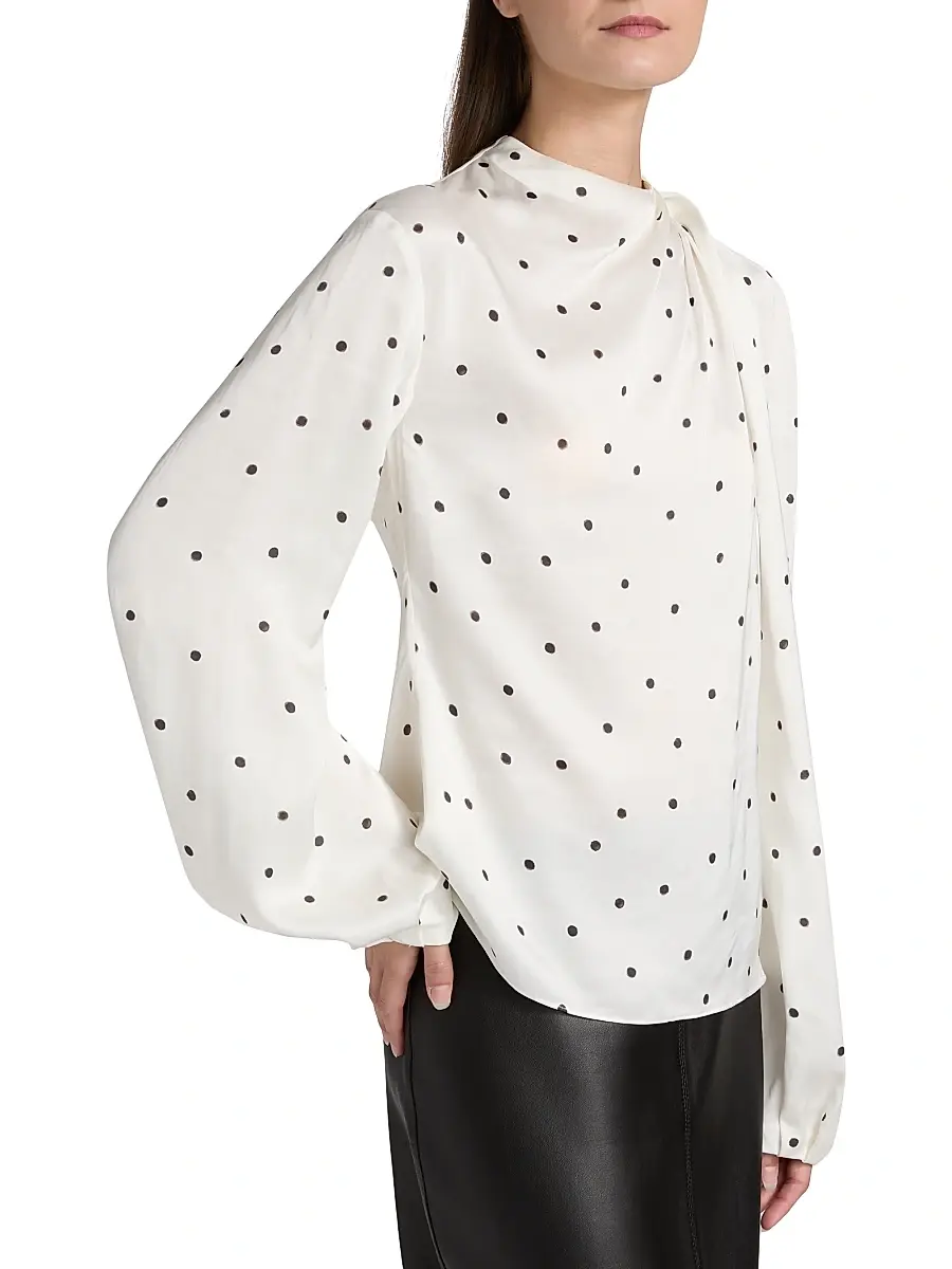 A.L.C. A. L.C. Women's Blaire Polka Dot Blouse | Thumbnail 4 A.L.C. A. L.C. Women's Blaire Polka Dot Blouse | Thumbnail 4