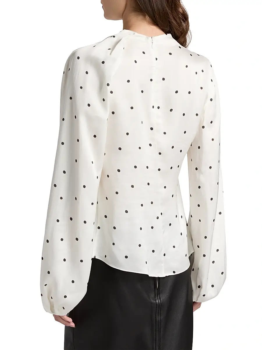 A.L.C. A. L.C. Women's Blaire Polka Dot Blouse | Thumbnail 5 A.L.C. A. L.C. Women's Blaire Polka Dot Blouse | Thumbnail 5