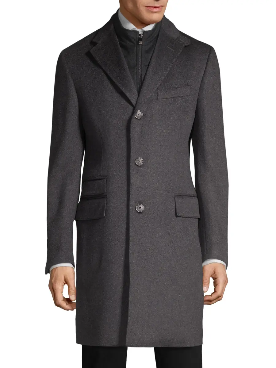 CORNELIANI Men's Char ID Topcoat | Thumbnail 3 CORNELIANI Men's Char ID Topcoat | Thumbnail 3