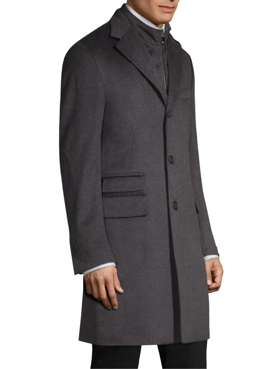 CORNELIANI Men's Char ID Topcoat | Thumbnail 4 CORNELIANI Men's Char ID Topcoat | Thumbnail 4
