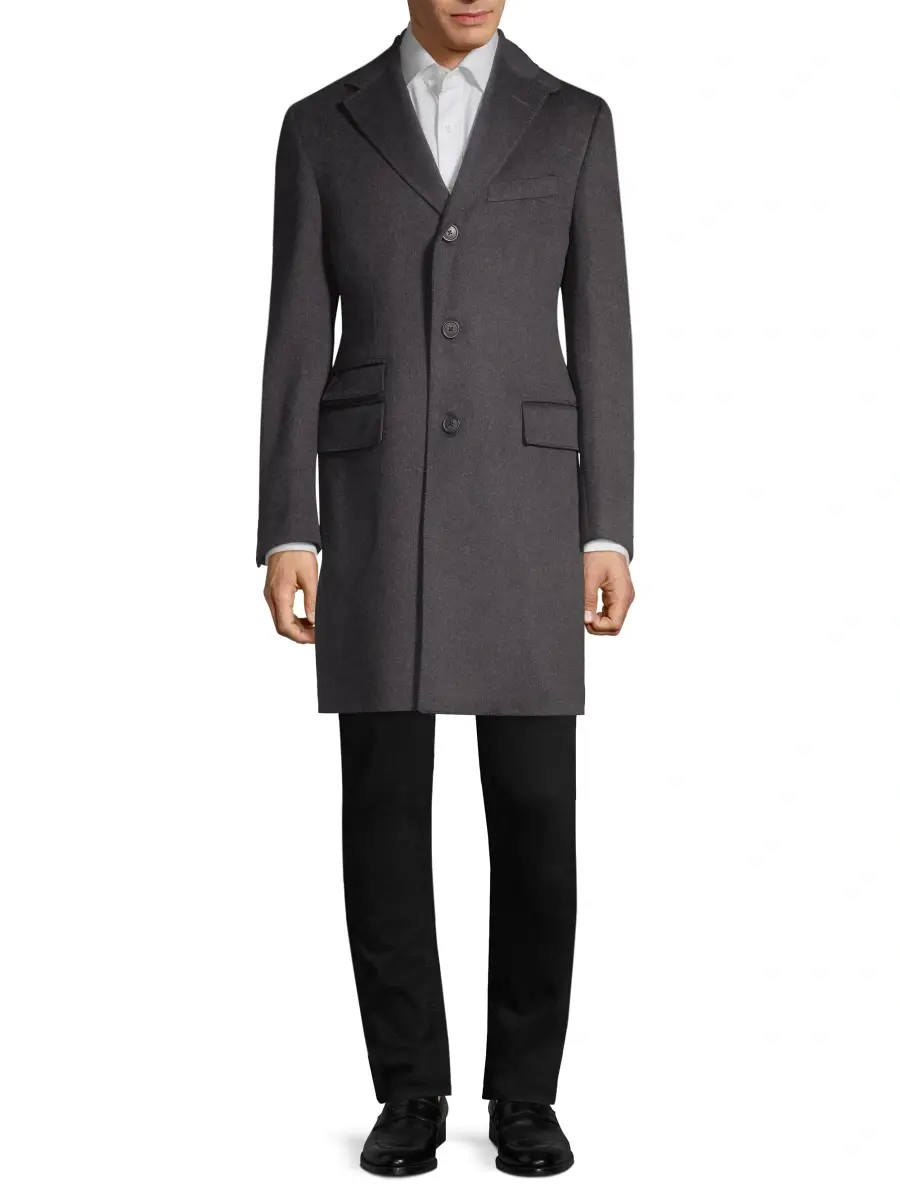 CORNELIANI Men's Char ID Topcoat | Thumbnail 6 CORNELIANI Men's Char ID Topcoat | Thumbnail 6