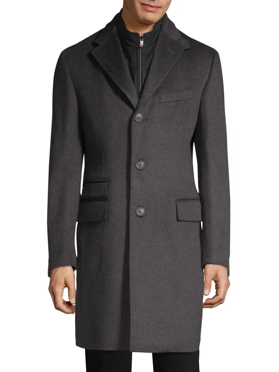 CORNELIANI Men's Char ID Topcoat | Thumbnail 7 CORNELIANI Men's Char ID Topcoat | Thumbnail 7