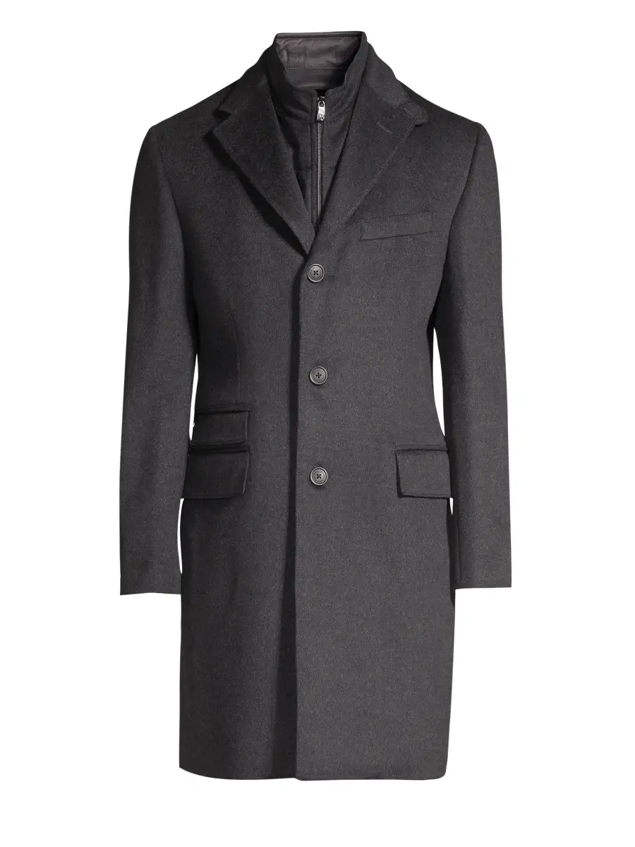 CORNELIANI Men's Char ID Topcoat | Thumbnail 9 CORNELIANI Men's Char ID Topcoat | Thumbnail 9
