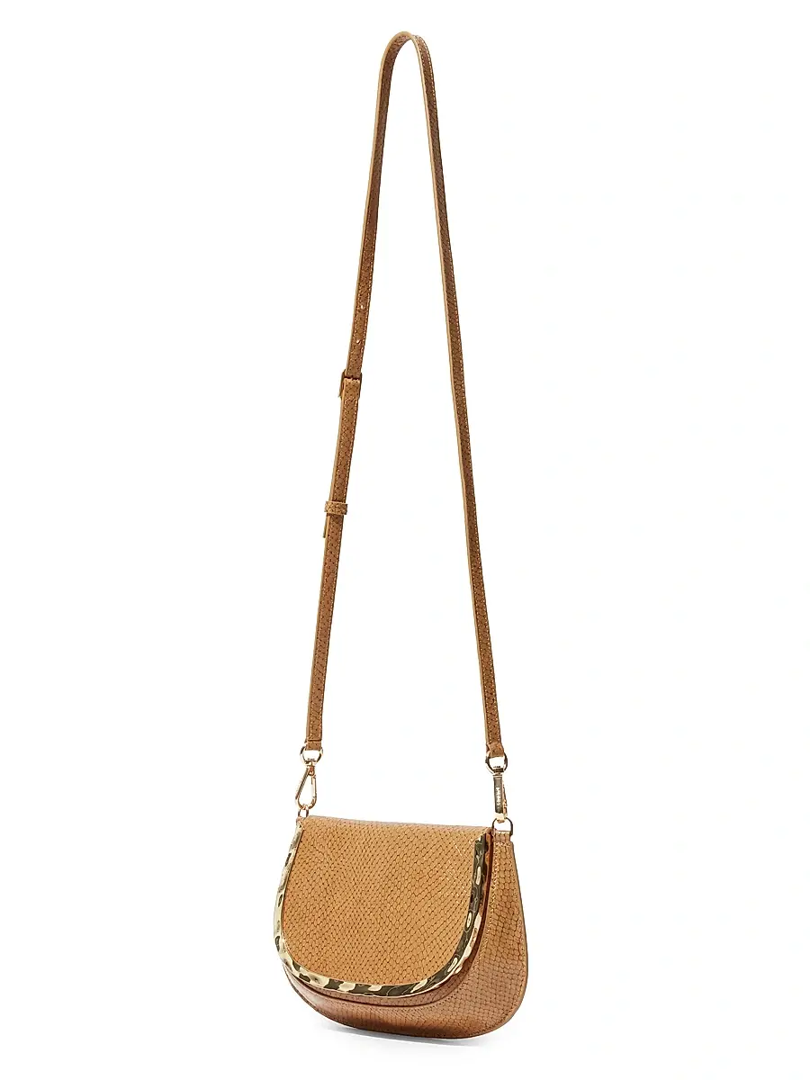 SIMKHAI Women's Logan Debossed Leather Crossbody Bag - Camel | Thumbnail 2 SIMKHAI Women's Logan Debossed Leather Crossbody Bag - Camel | Thumbnail 2
