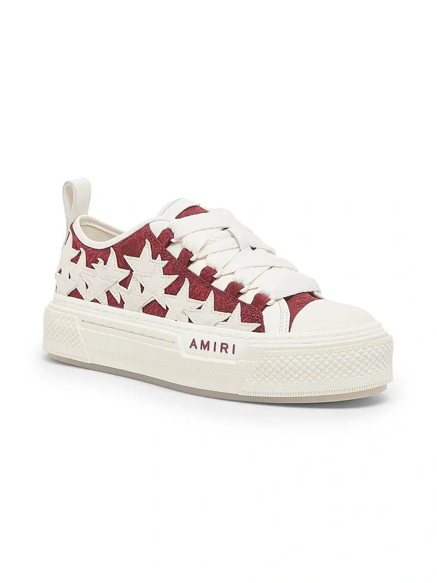 AMIRI Women's MA Quad Stars Court Leather Low-Top Platform Sneakers | Thumbnail 2