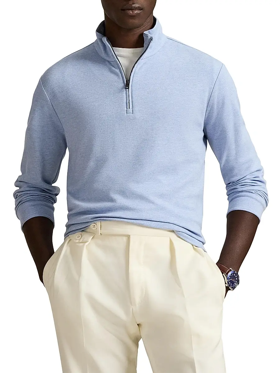Polo Ralph Lauren Men's Luxury Texture Quarter-Zip Pullover | Thumbnail 3 Polo Ralph Lauren Men's Luxury Texture Quarter-Zip Pullover | Thumbnail 3