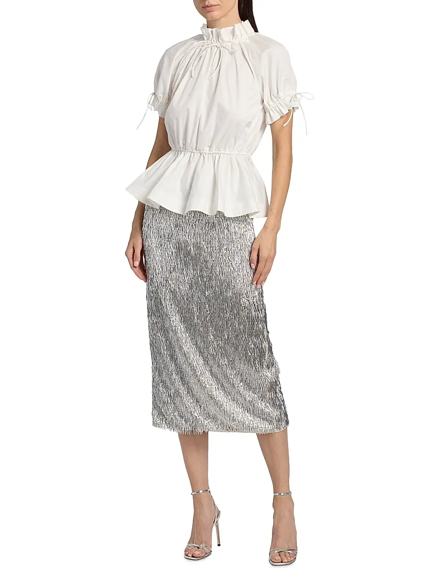 Aknvas Women's Rosalina Ruffled Cotton Poplin Blouse | Thumbnail 2 Aknvas Women's Rosalina Ruffled Cotton Poplin Blouse | Thumbnail 2