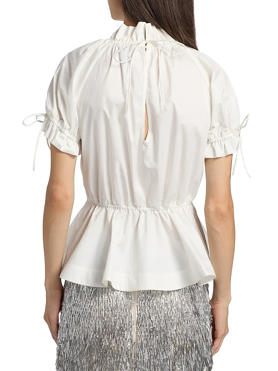 Aknvas Women's Rosalina Ruffled Cotton Poplin Blouse | Thumbnail 5 Aknvas Women's Rosalina Ruffled Cotton Poplin Blouse | Thumbnail 5