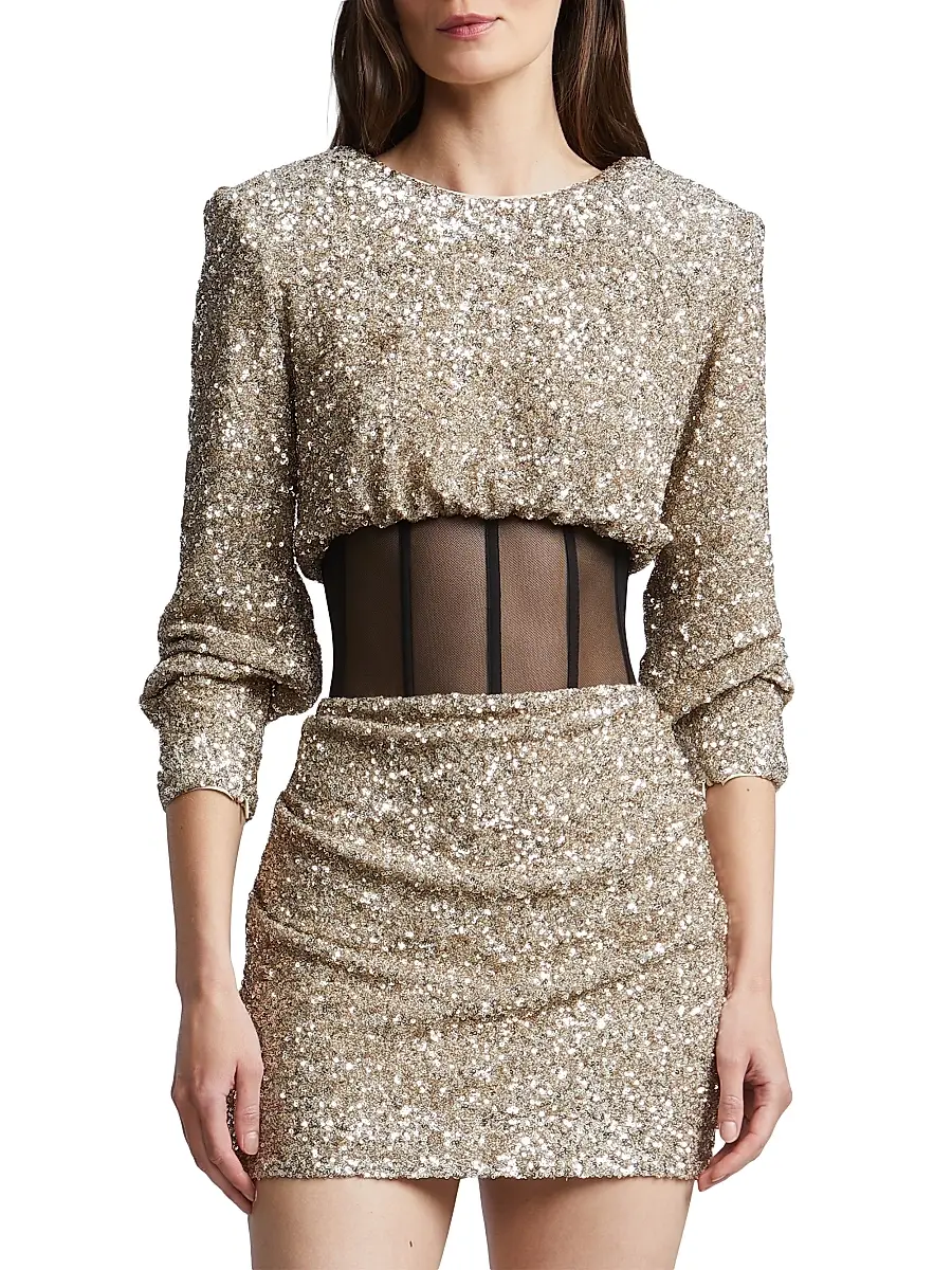 BCBGMAXAZRIA Women's Cassia Embellished Minidress | Thumbnail 3 BCBGMAXAZRIA Women's Cassia Embellished Minidress | Thumbnail 3