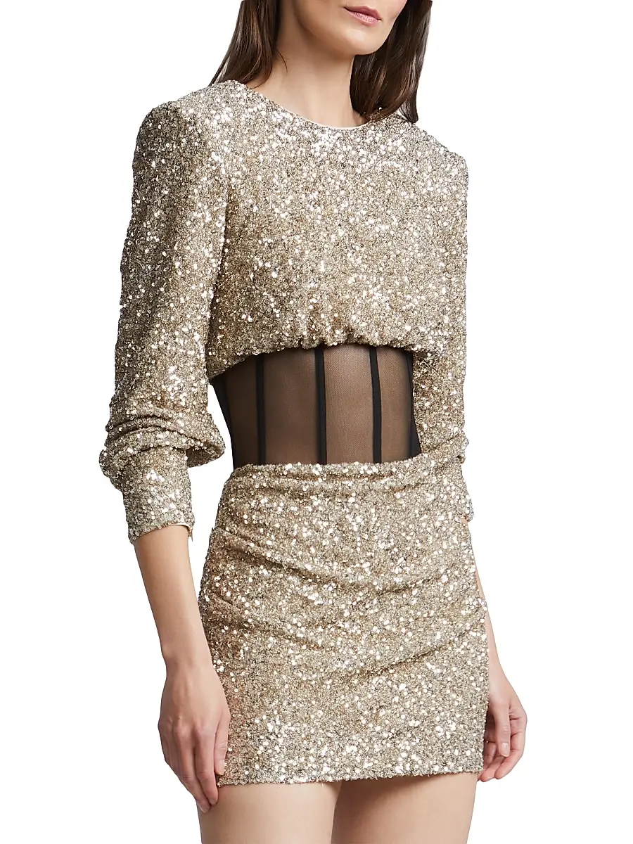 BCBGMAXAZRIA Women's Cassia Embellished Minidress | Thumbnail 4 BCBGMAXAZRIA Women's Cassia Embellished Minidress | Thumbnail 4