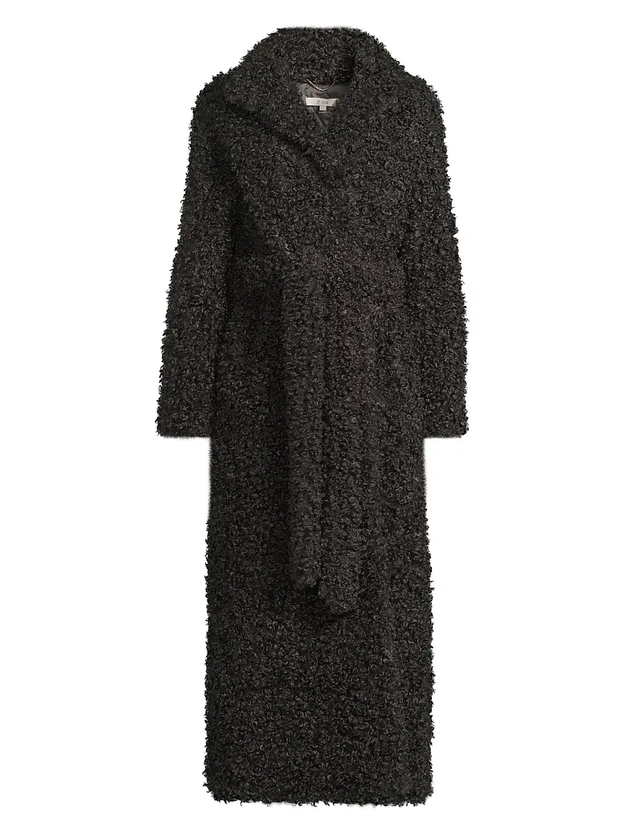 Et Ochs Women's Wyatt Bouclé Faux Fur Coat - Granite | Image 1 Et Ochs Women's Wyatt Bouclé Faux Fur Coat - Granite | Image 1