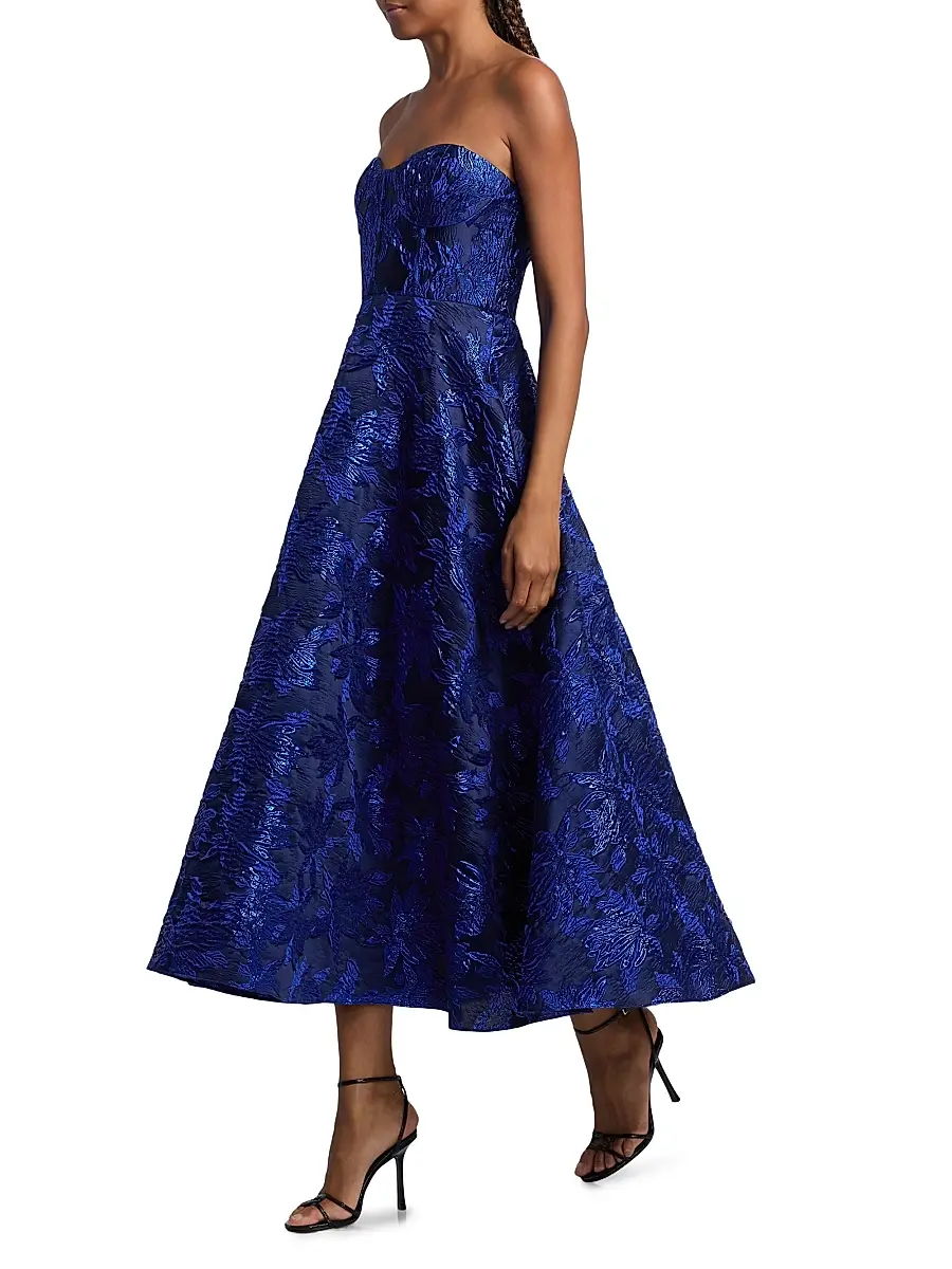 As It May Women's Livia Floral Jacquard Midi-Dress | Thumbnail 2 As It May Women's Livia Floral Jacquard Midi-Dress | Thumbnail 2