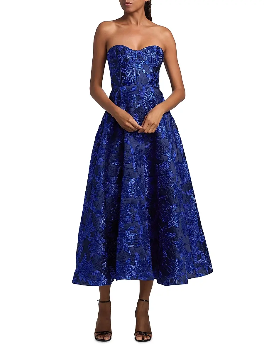 As It May Women's Livia Floral Jacquard Midi-Dress | Thumbnail 3 As It May Women's Livia Floral Jacquard Midi-Dress | Thumbnail 3