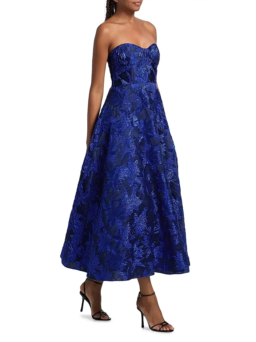 As It May Women's Livia Floral Jacquard Midi-Dress | Thumbnail 4 As It May Women's Livia Floral Jacquard Midi-Dress | Thumbnail 4