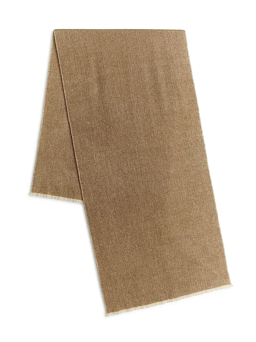 Vince Men's Herringbone Cashmere Scarf