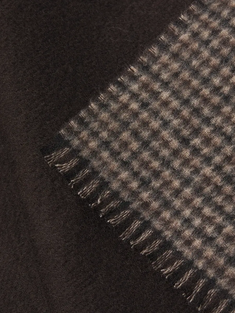 Vince Men's Houndstooth Double-Face Wool-Cashmere Scarf | Thumbnail 4 Vince Men's Houndstooth Double-Face Wool-Cashmere Scarf | Thumbnail 4