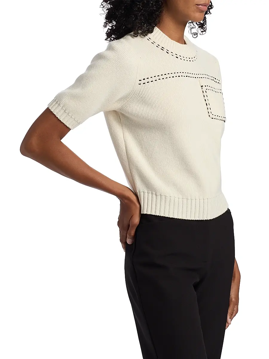 Toccin Women's Kelly Wool-Cashmere Short-Sleeve Sweater | Thumbnail 4 Toccin Women's Kelly Wool-Cashmere Short-Sleeve Sweater | Thumbnail 4
