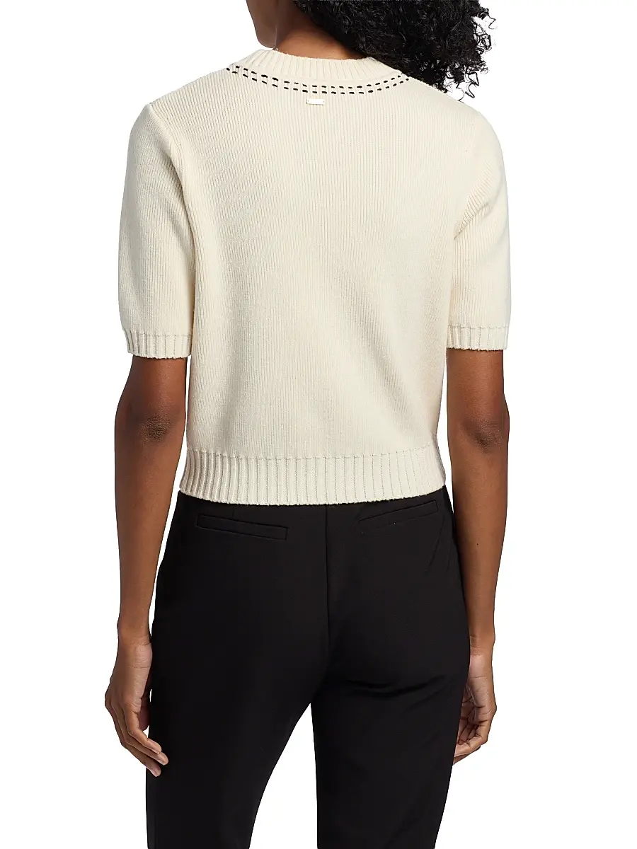 Toccin Women's Kelly Wool-Cashmere Short-Sleeve Sweater | Thumbnail 5 Toccin Women's Kelly Wool-Cashmere Short-Sleeve Sweater | Thumbnail 5